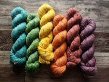 Load image into Gallery viewer, Muted Rainbow on Rainbow Tweed DK (RTS)